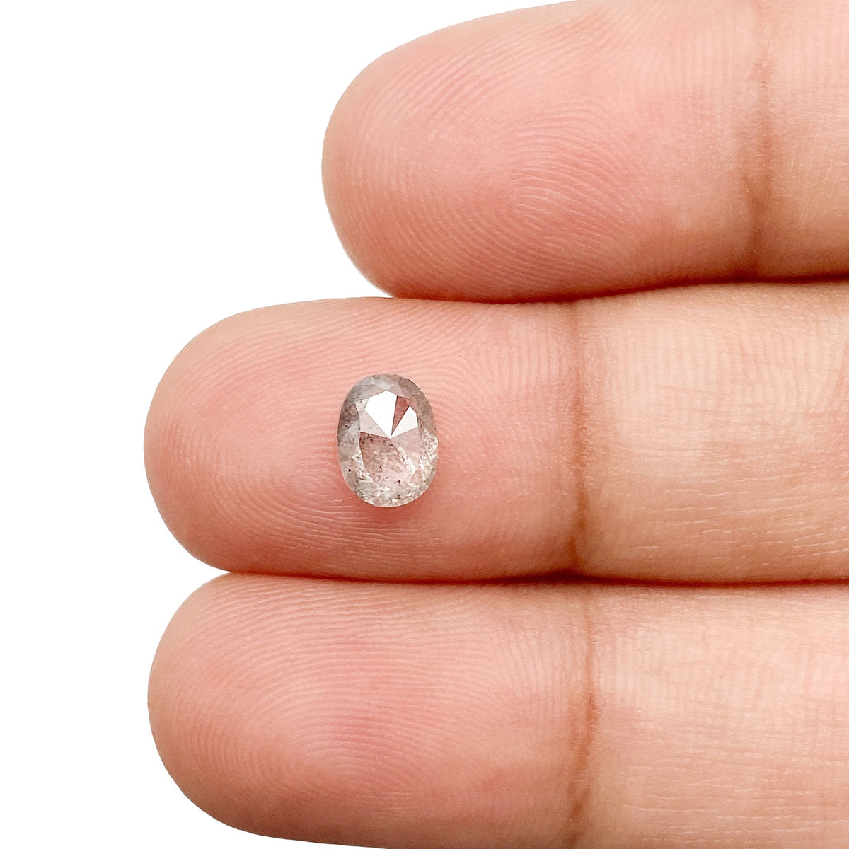 0.77ct | Rustic  Oval Shape Rose Cut Diamond - Modern Rustic Diamond