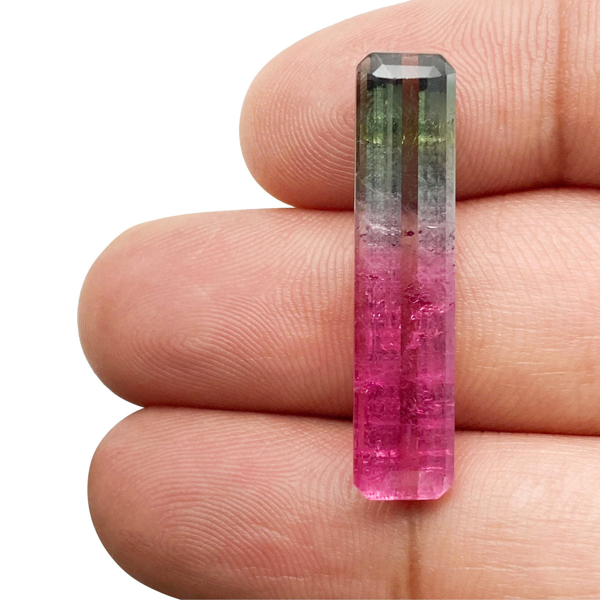 9.76ct |  Emerald Shape Step Cut Tourmaline - Modern Rustic Diamond