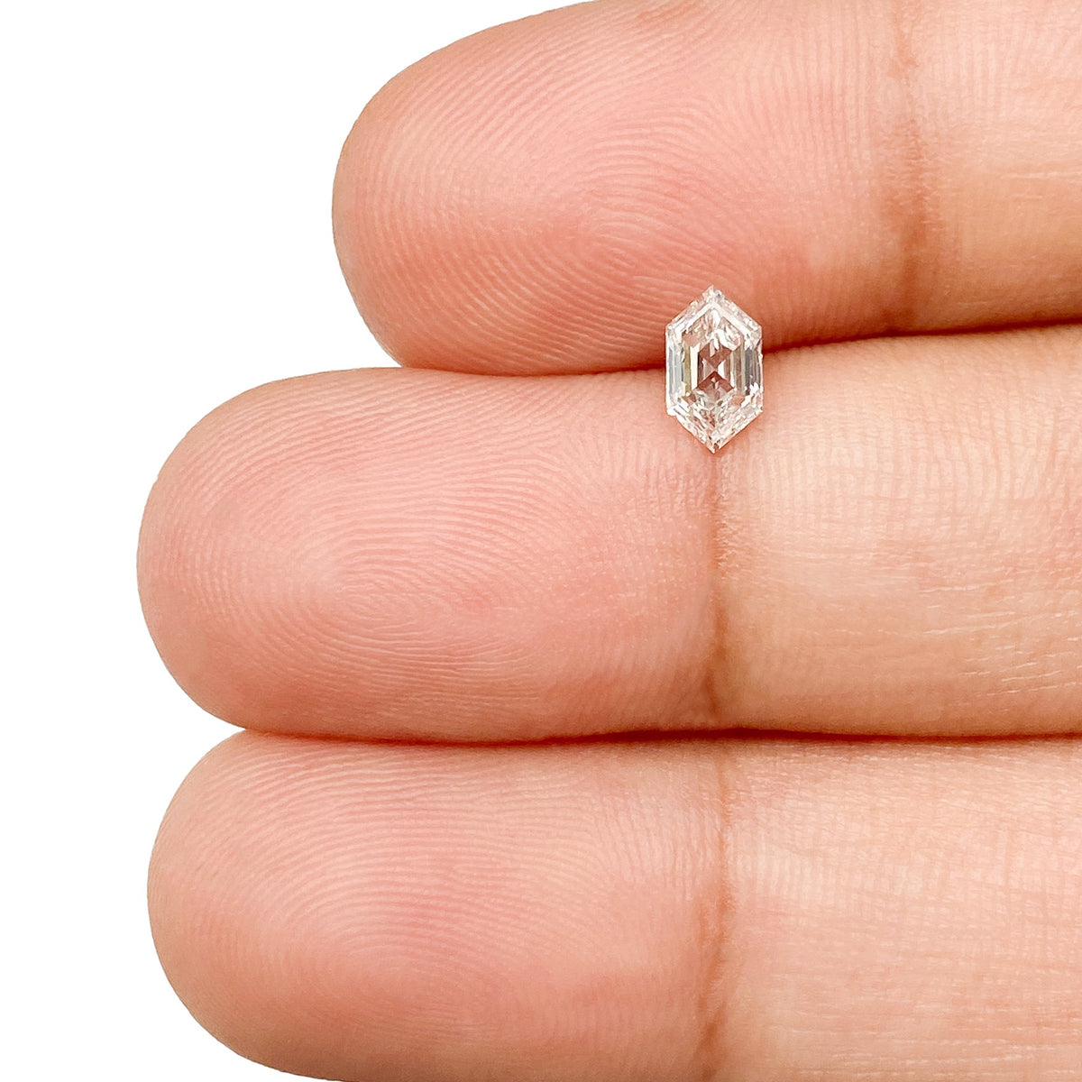 0.35ct | Champagne VVS Hexagon Shape Step Cut Diamond - Modern Rustic Diamond