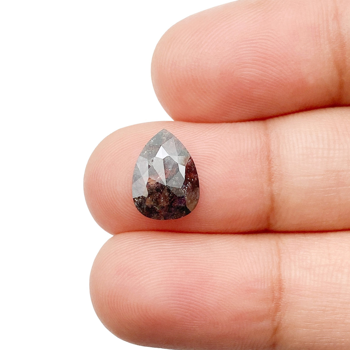 1.50ct | Rustic  Pear Shape Rose Cut Diamond - Modern Rustic Diamond