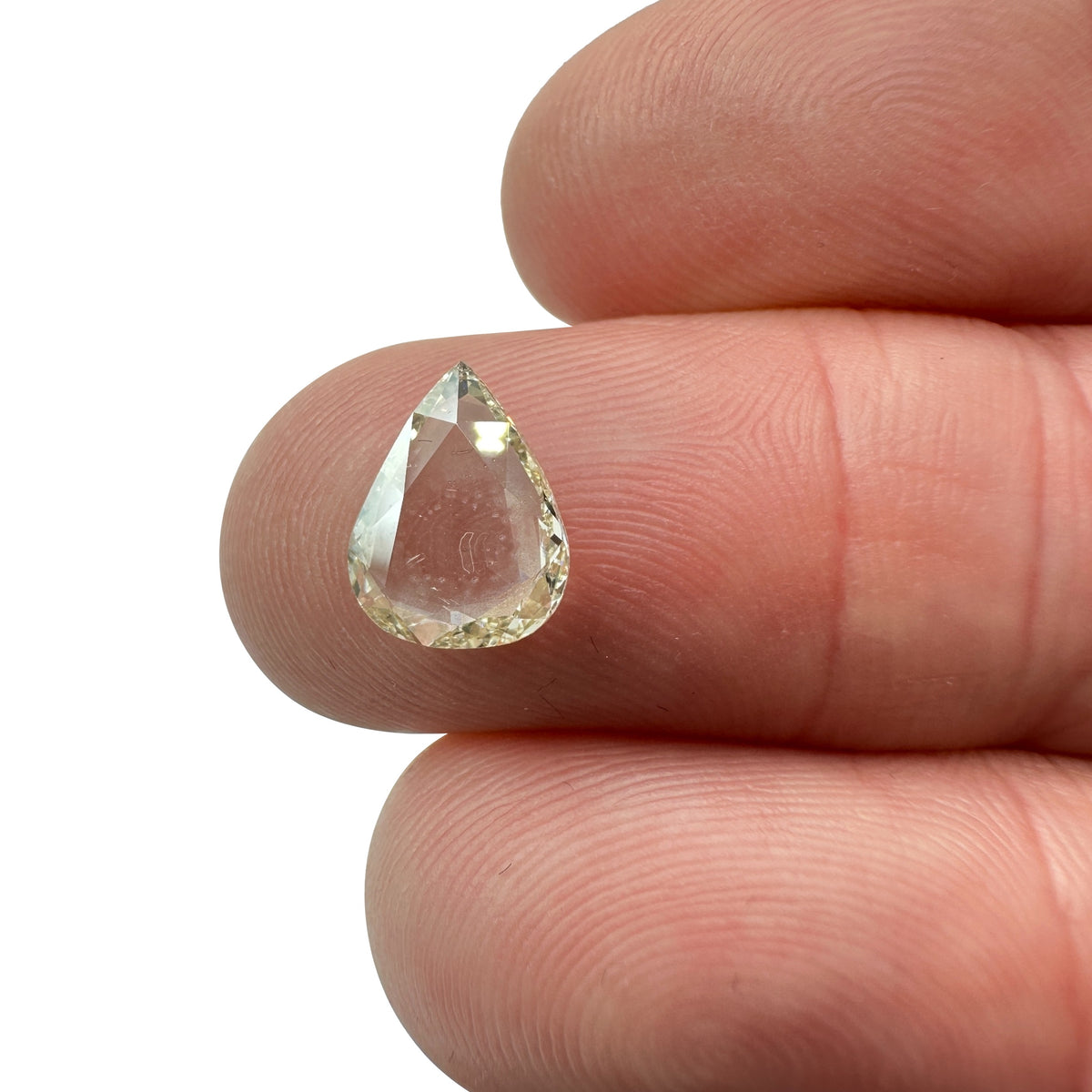 1.38ct | Champagne VS Pear Shape Rose Cut Diamond - Modern Rustic Diamond