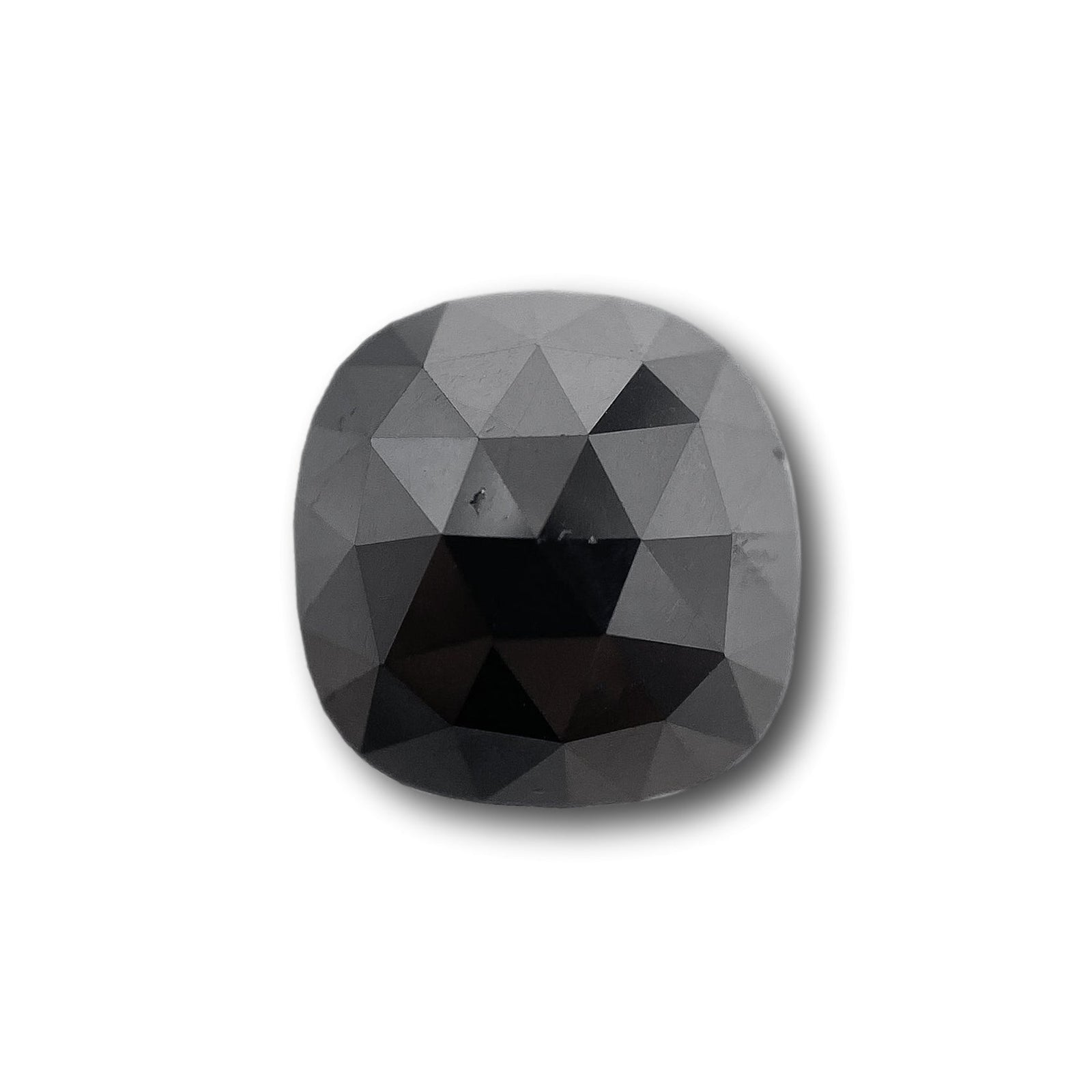 2.64ct | Black/ Cushion Shape Rose Cut Diamond-Modern Rustic Diamond