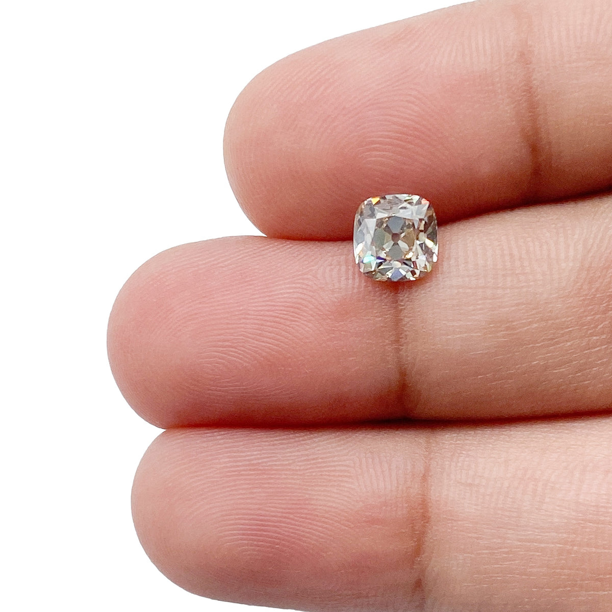 1.01ct | Champagne VVS Cushion Shape Old Mine Cut Diamond - Modern Rustic Diamond