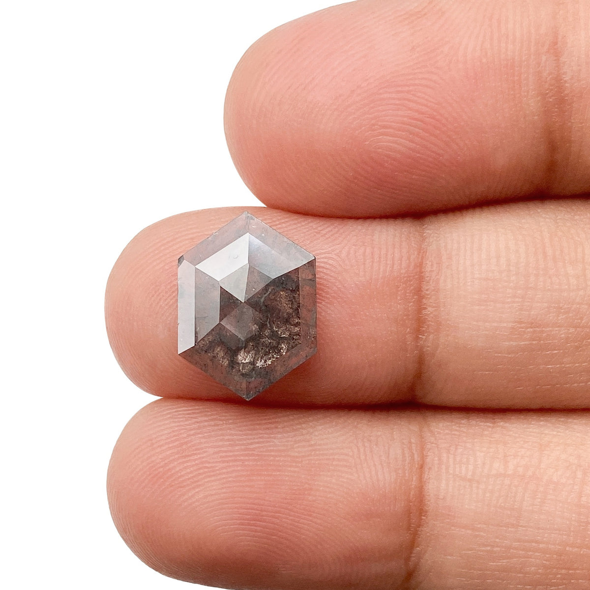 2.24ct | Rustic Hexagon Shape Rose Cut Diamond - Modern Rustic Diamond