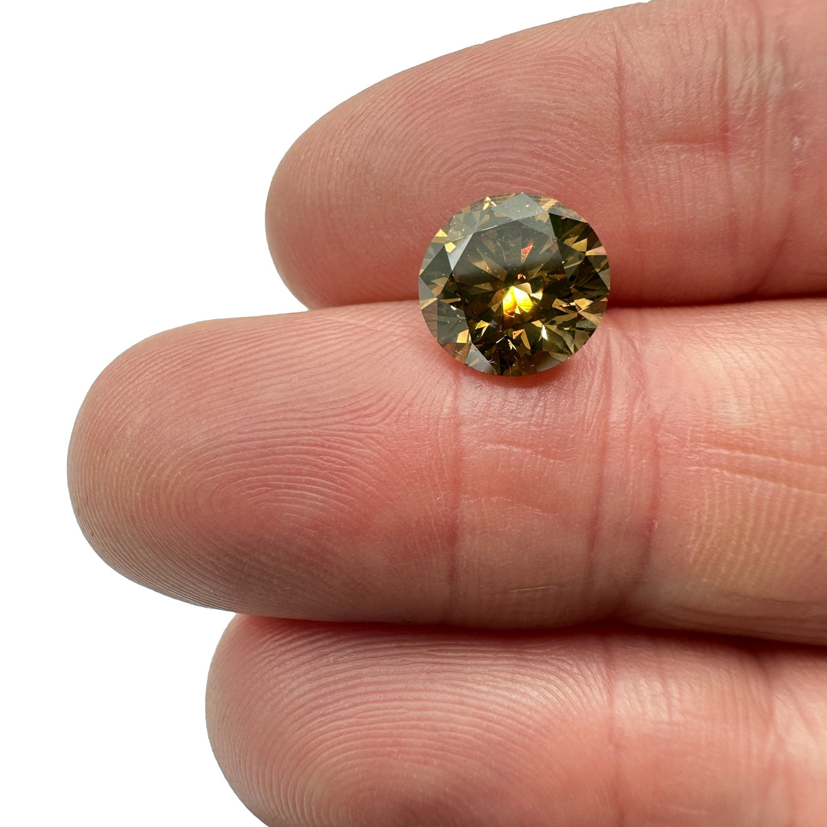 3.59ct | Cognac  Round Shape Brilliant Cut Diamond (GIA) - Modern Rustic Diamond