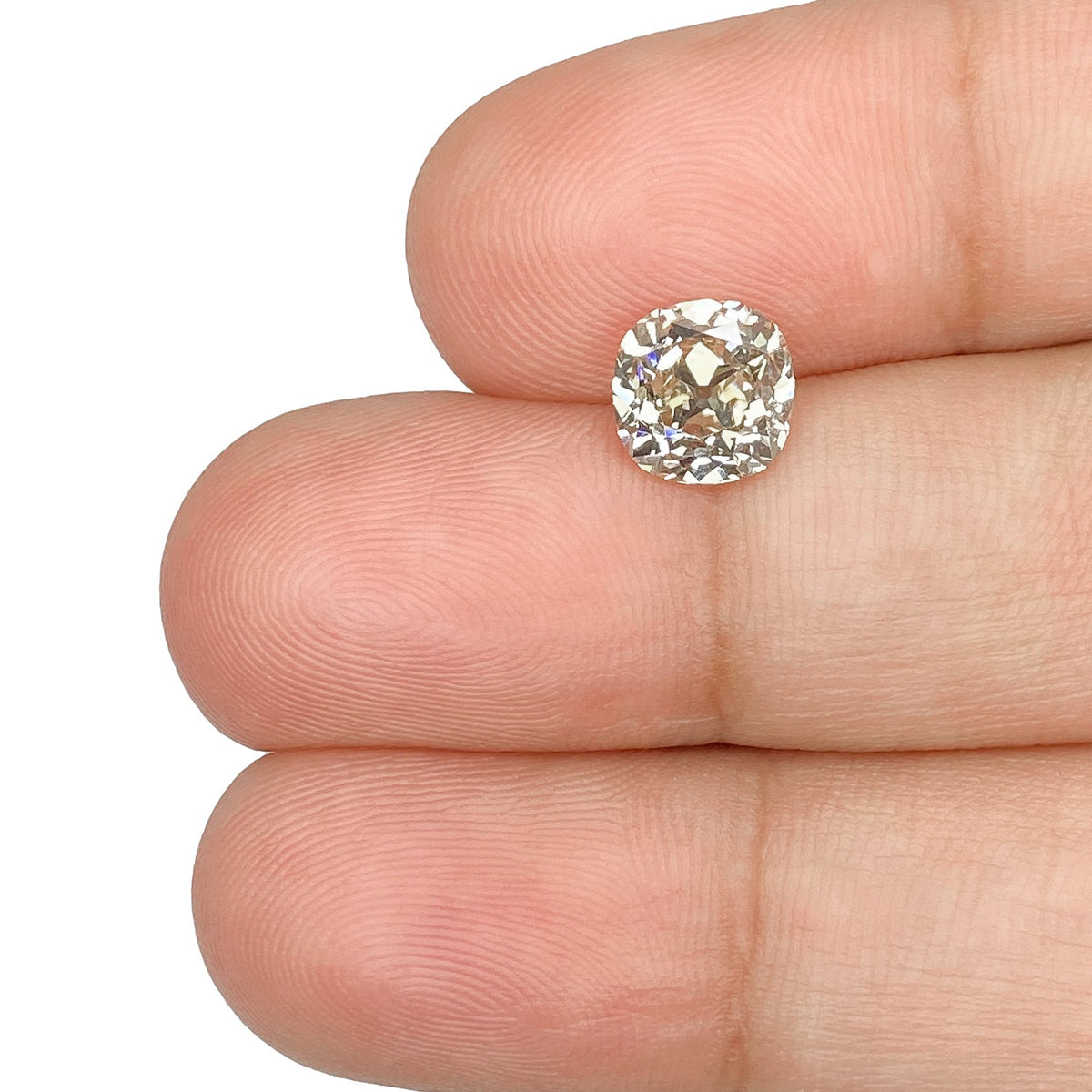 1.51ct | Champagne VS Cushion Shape Old Mine Cut Diamond - Modern Rustic Diamond