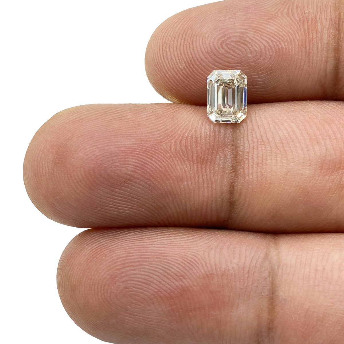 1.03ct | Champagne VS-SI Emerald Shape Step Cut Diamond - Modern Rustic Diamond