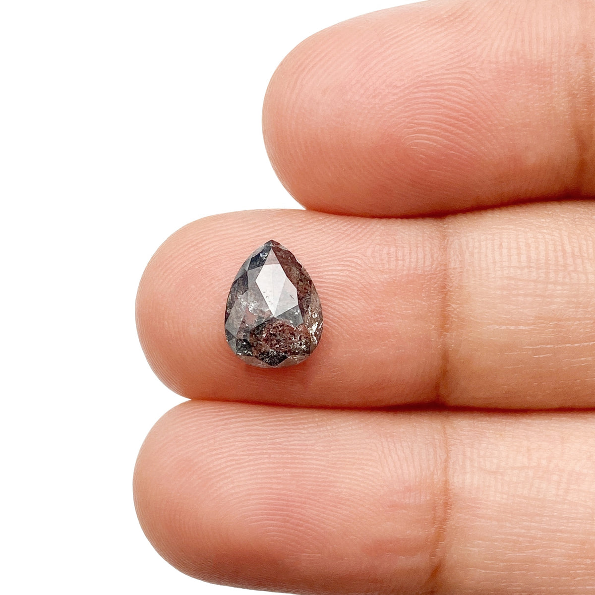 1.56ct | Rustic  Pear Shape Rose Cut Diamond - Modern Rustic Diamond