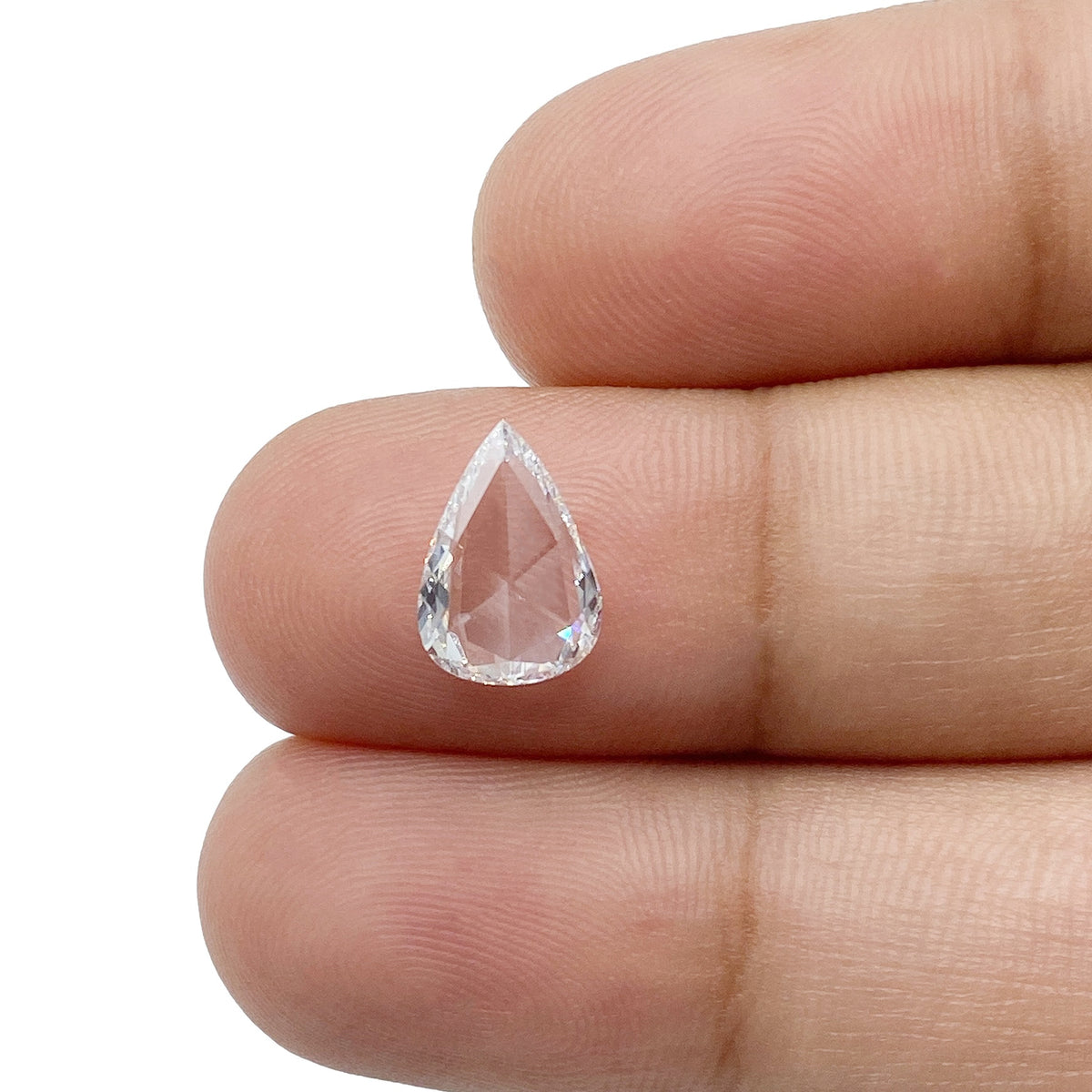 1.02ct | D/VS1 Pear Shape Rose Cut Diamond (GIA) - Modern Rustic Diamond