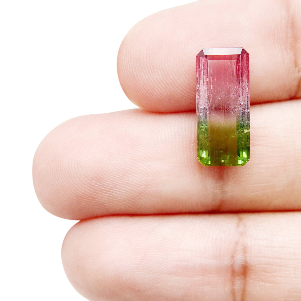 4.50ct |  Emerald Shape Step Cut Tourmaline - Modern Rustic Diamond