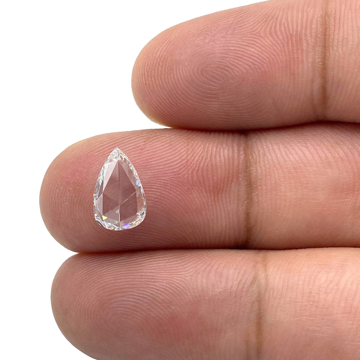 1.03ct | D/SI1 Pear Shape Rose Cut Diamond (GIA) - Modern Rustic Diamond