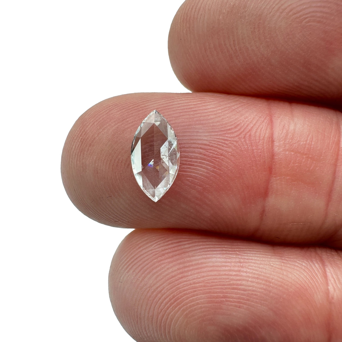 0.57ct | E/VVS2 Marquise Shape Rose Cut Diamond (GIA) - Modern Rustic Diamond