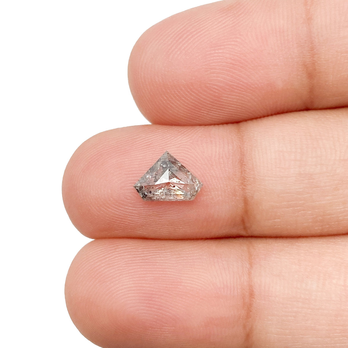 0.88ct | Rustic Shield Shape Step Cut Diamond - Modern Rustic Diamond
