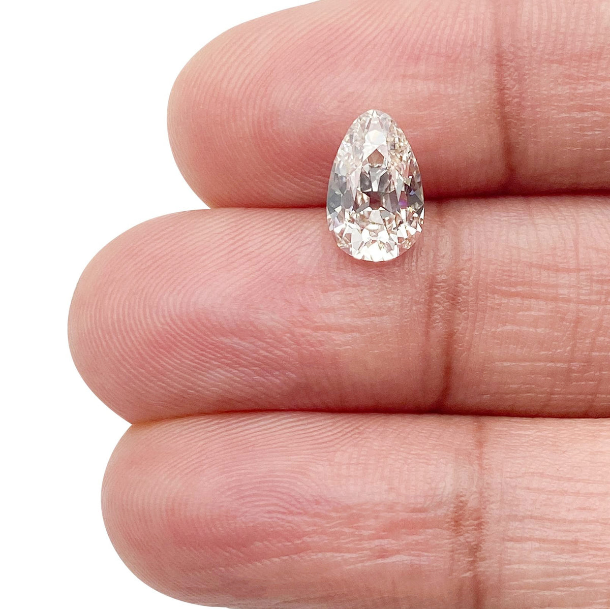 1.21ct | K/VS1 Pear Shape Old Mine Cut Diamond (GIA) - Modern Rustic Diamond