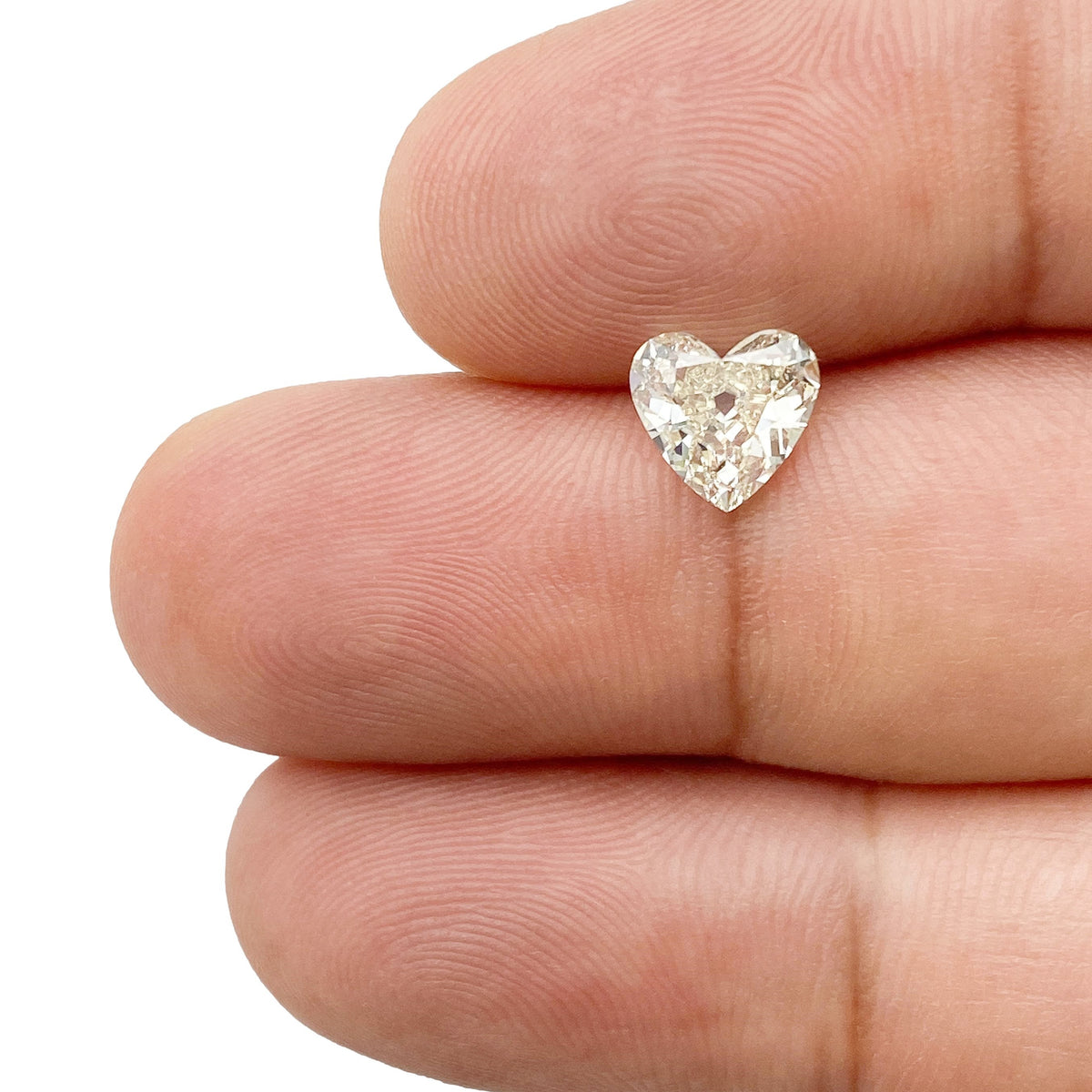 1.04ct | K/SI1 Heart Shape Old Mine Cut Diamond (IGI) - Modern Rustic Diamond