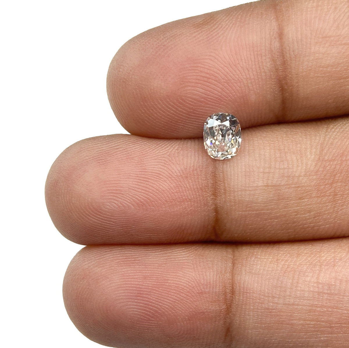 0.61ct | D-E/VVS Cushion Shape Old Mine Cut Diamond - Modern Rustic Diamond