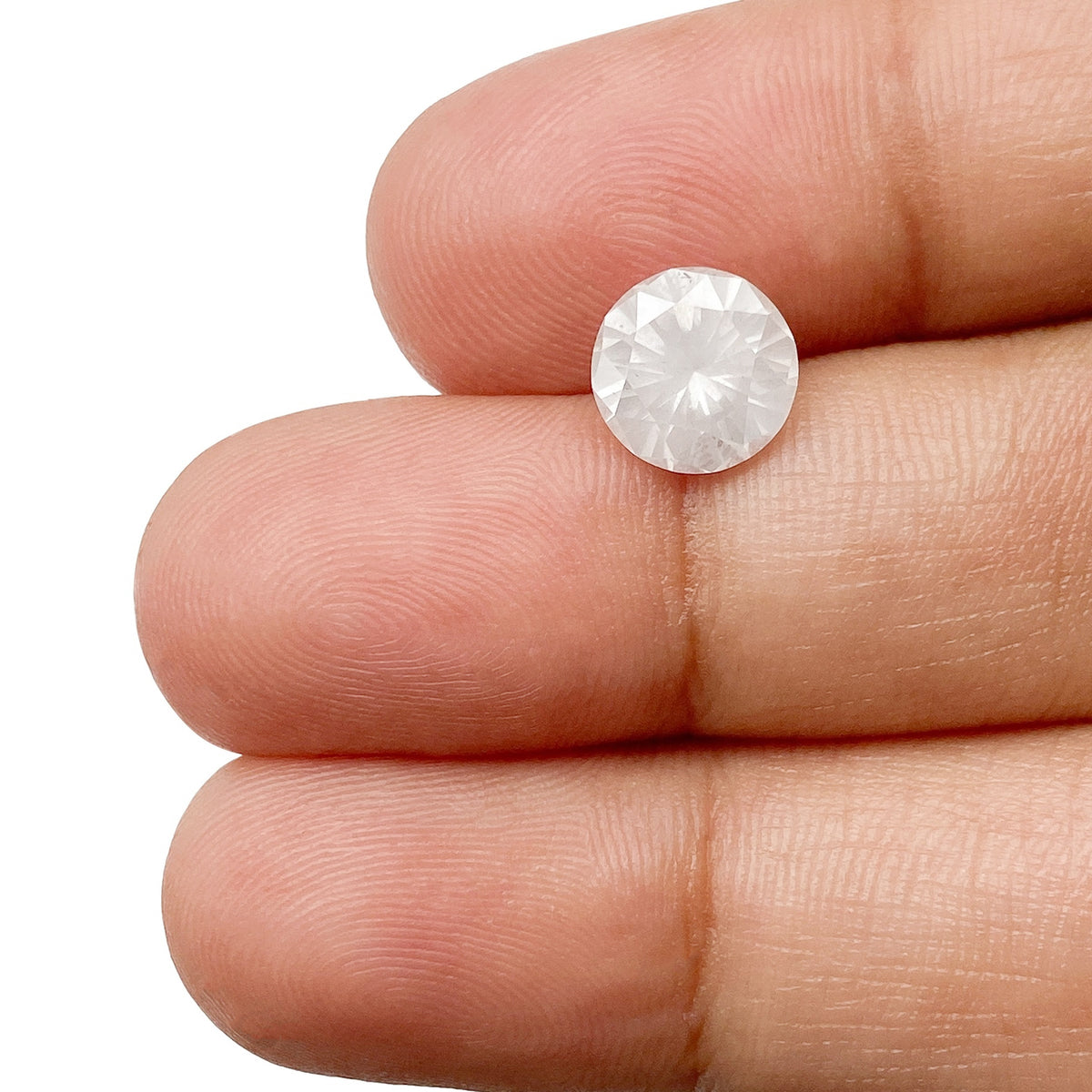 1.78ct | Salt &amp; Pepper Round Shape Brilliant Cut Diamond (GIA) - Modern Rustic Diamond