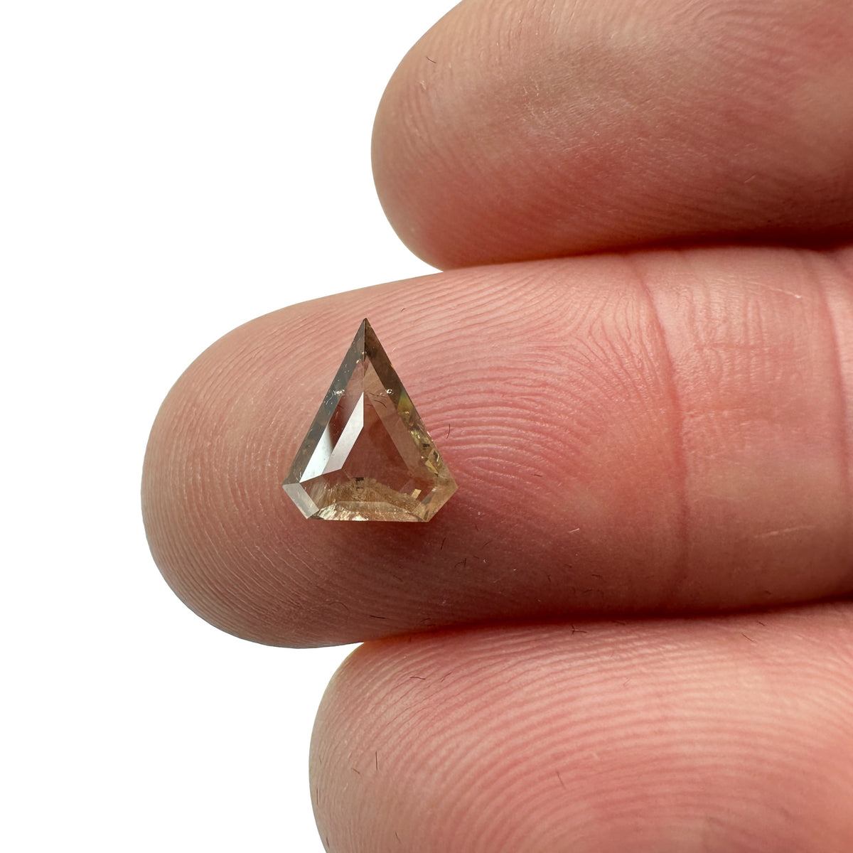 0.91ct | Cognac SI Shield Shape Step Cut Diamond - Modern Rustic Diamond