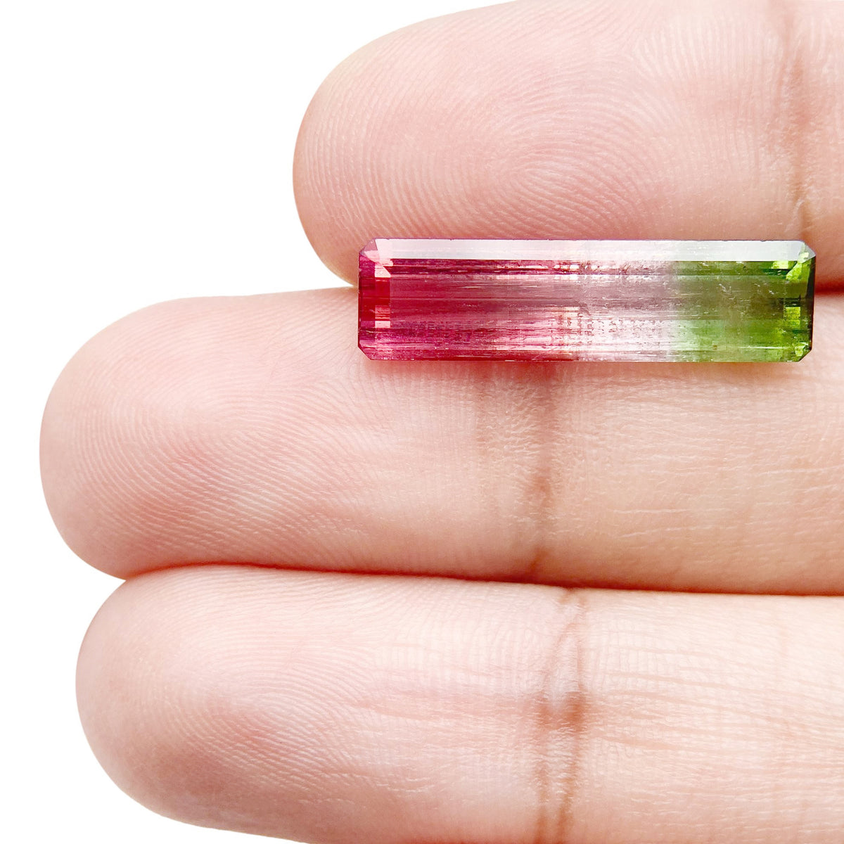 5.08ct |  Emerald Shape Step Cut Tourmaline - Modern Rustic Diamond