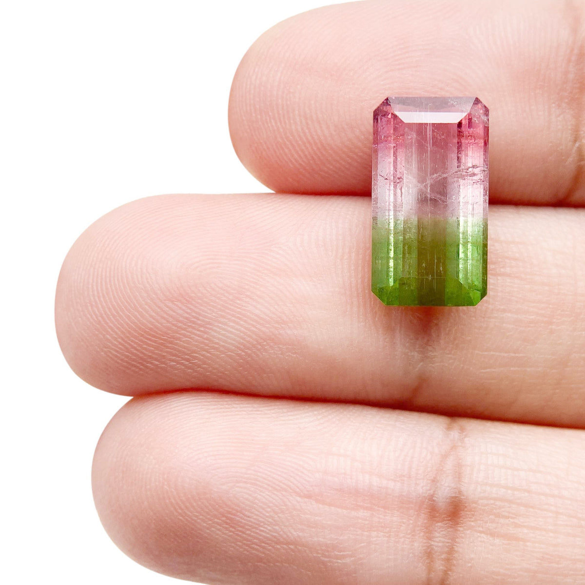 4.83ct |  Emerald Shape Step Cut Tourmaline - Modern Rustic Diamond