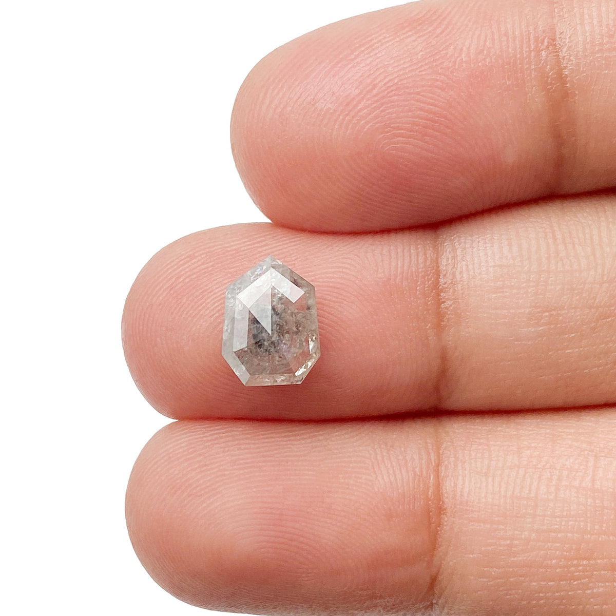 1.87ct | Rustic  Shield Shape Rose Cut Diamond - Modern Rustic Diamond
