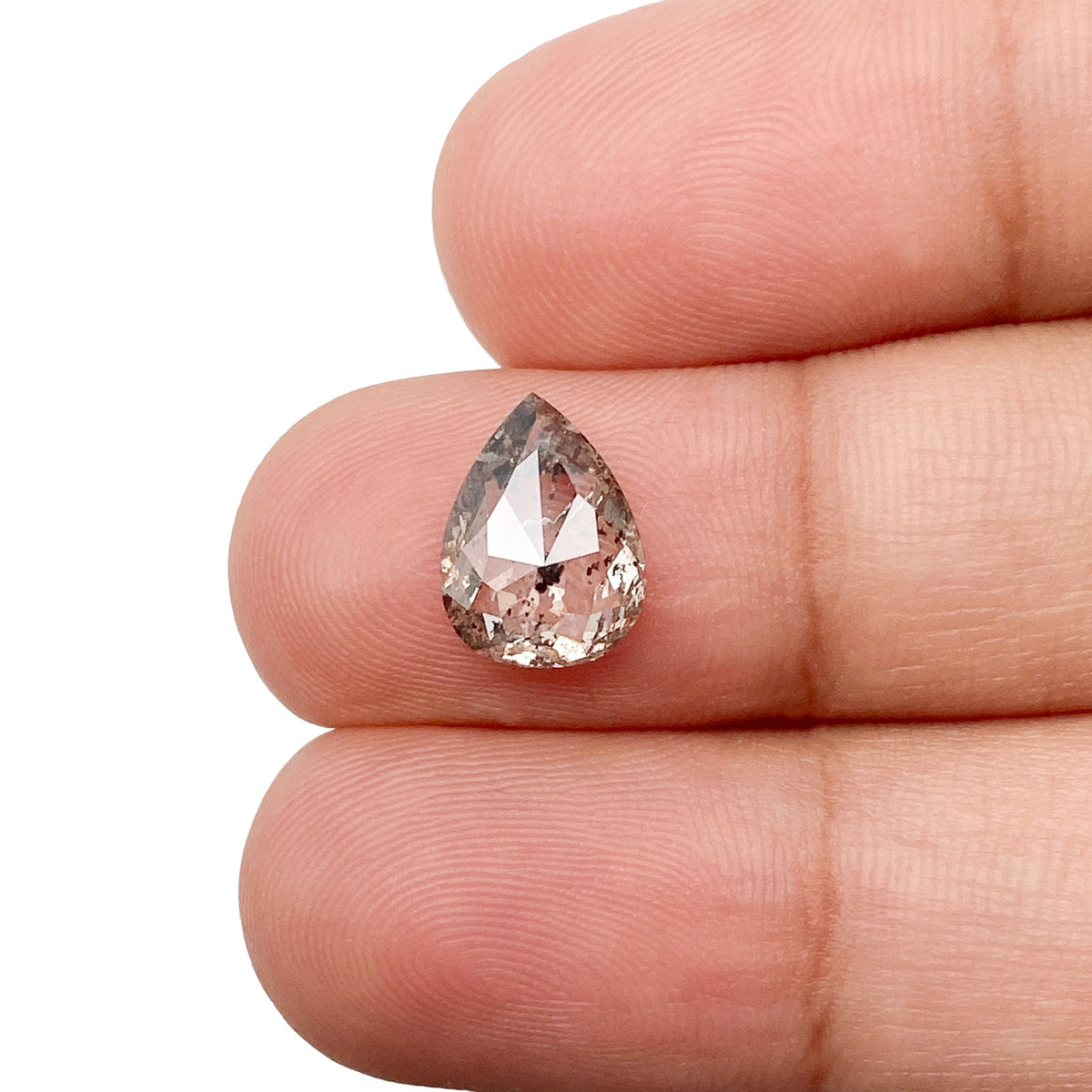 2.05ct | Rustic Pear Shape Rose Cut Diamond - Modern Rustic Diamond