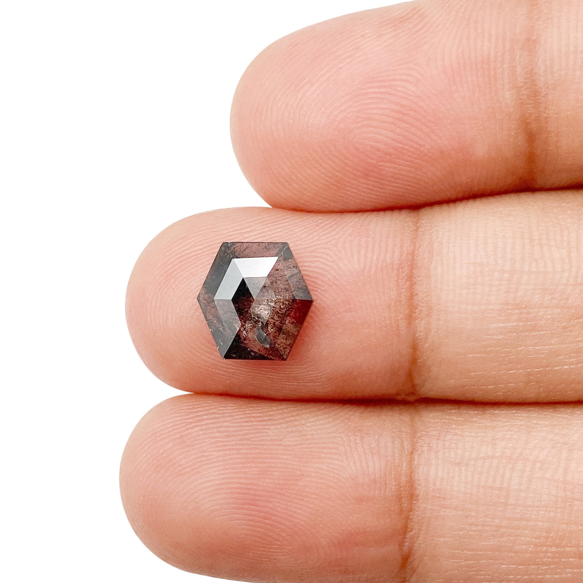 1.54ct | Rustic  Hexagon Shape Rose Cut Diamond - Modern Rustic Diamond