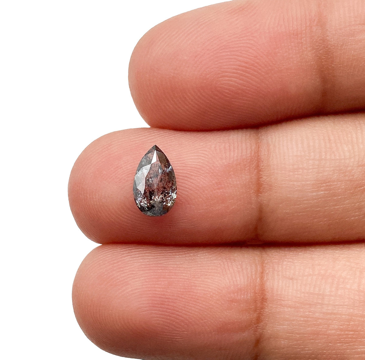 0.98ct | Rustic Pear Shape Rose Cut Diamond - Modern Rustic Diamond