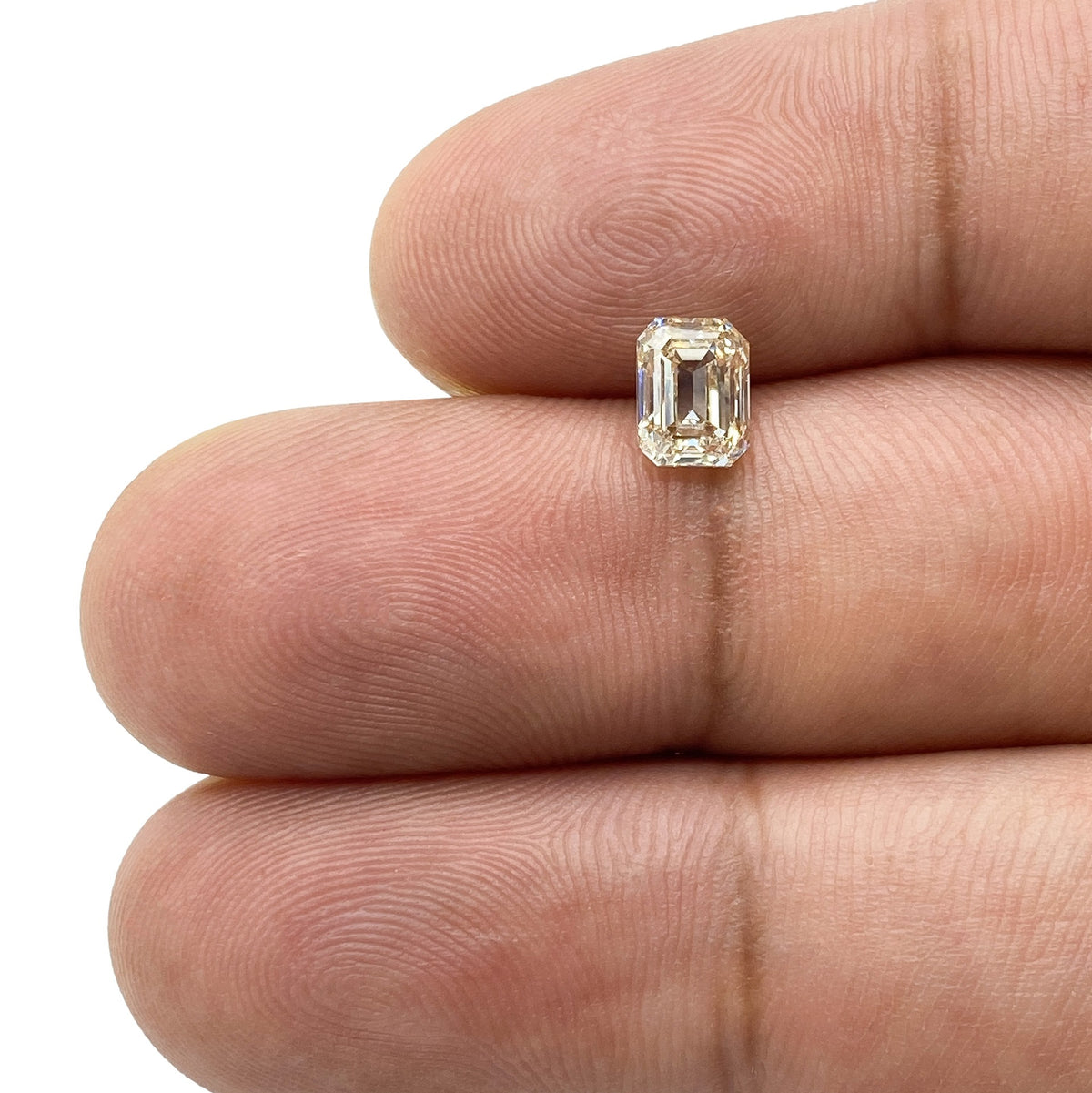 1.00ct | Champagne VVS Emerald Shape Step Cut Diamond - Modern Rustic Diamond