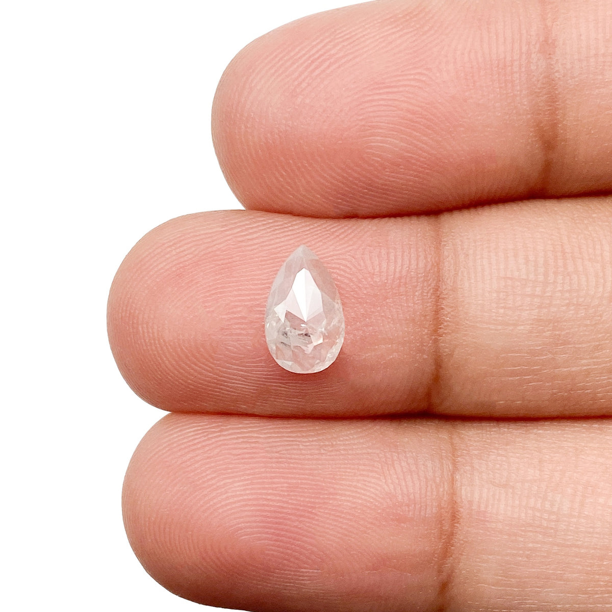 0.93ct | Rustic  Pear Shape Rose Cut Diamond - Modern Rustic Diamond