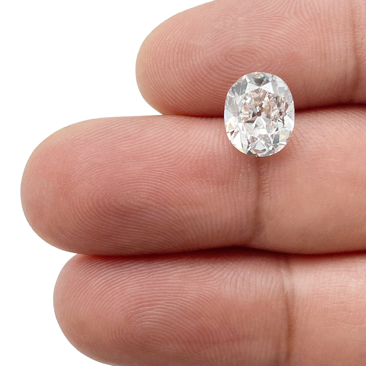 3.02ct | H/VVS1 Oval Shape Old Mine Cut Diamond (GIA) - Modern Rustic Diamond