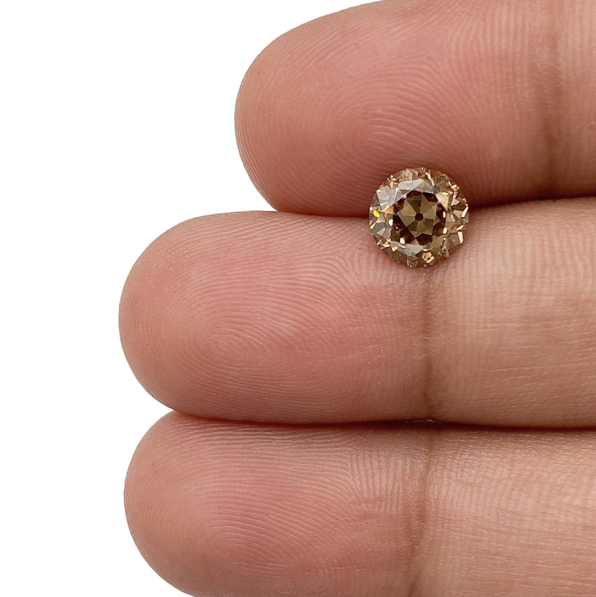 1.17ct | Cognac VVS Round Shape Old European Cut Diamond - Modern Rustic Diamond