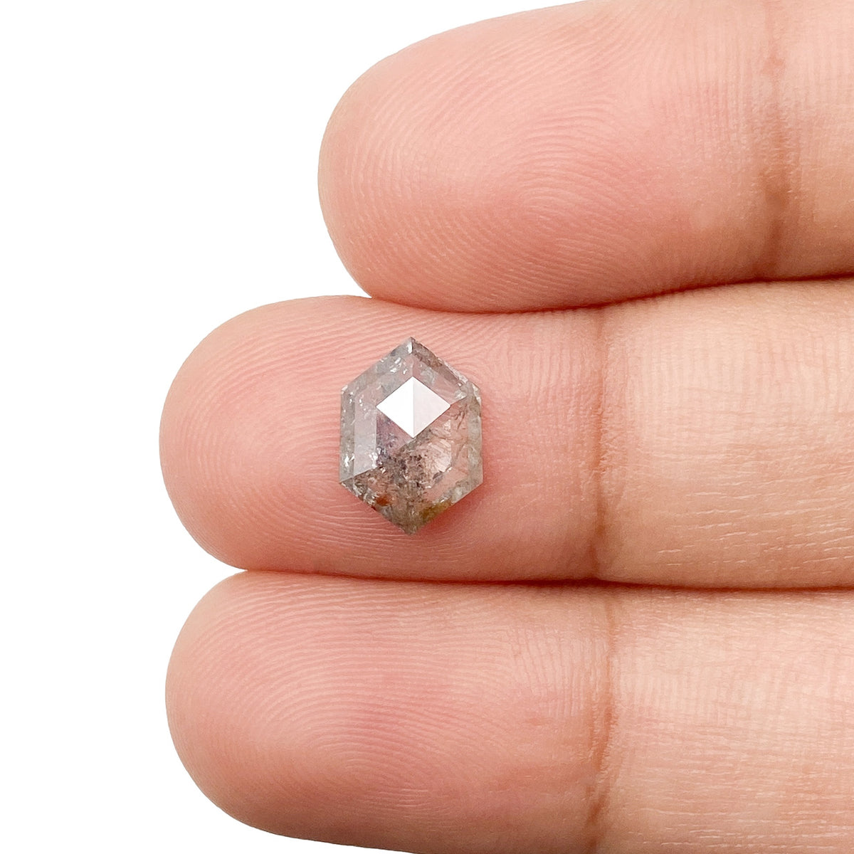 1.12ct | Rustic Hexagon Shape Rose Cut Diamond - Modern Rustic Diamond