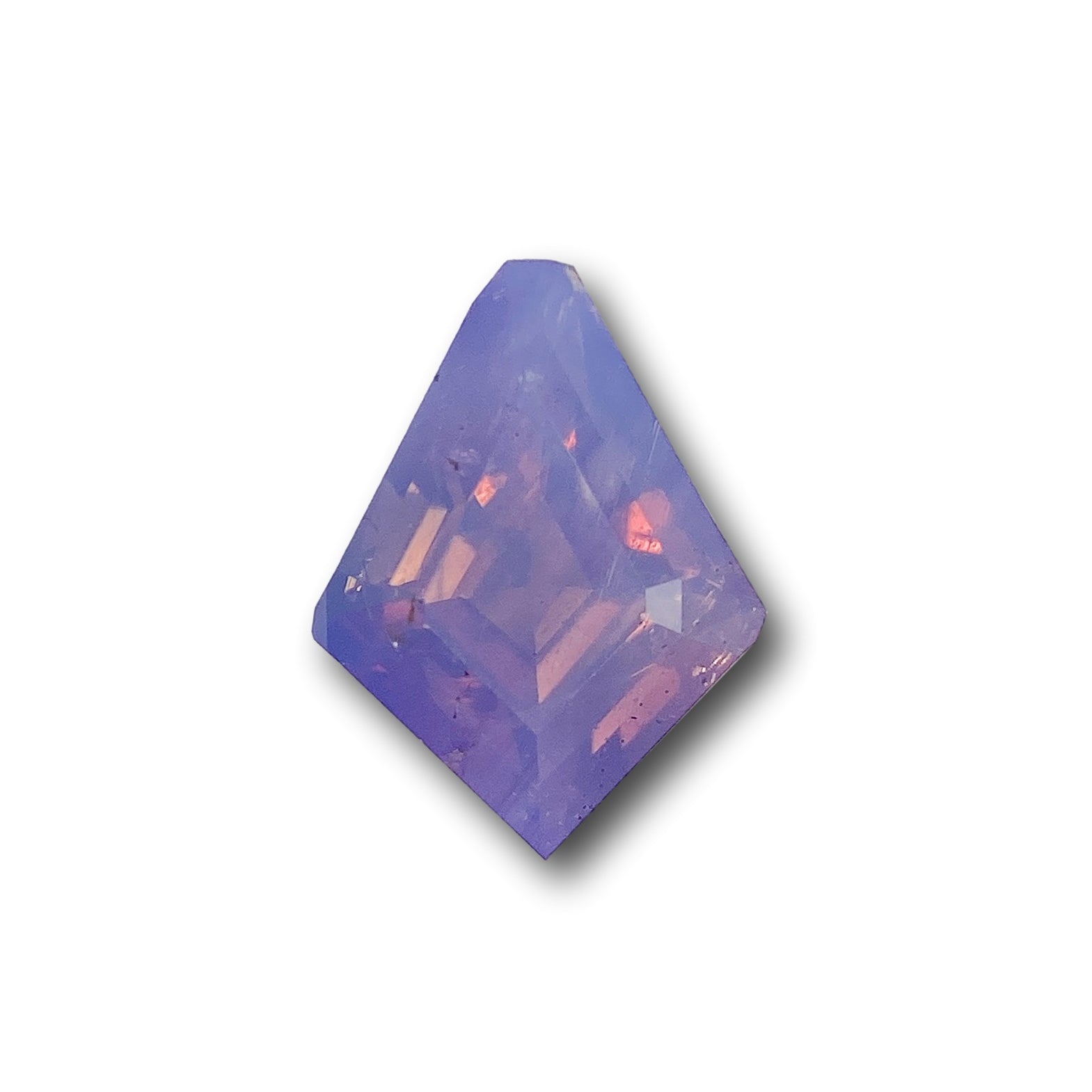 2.86ct | Step Cut Kite Shape Purple Blue Silky Sapphire-Modern Rustic Diamond