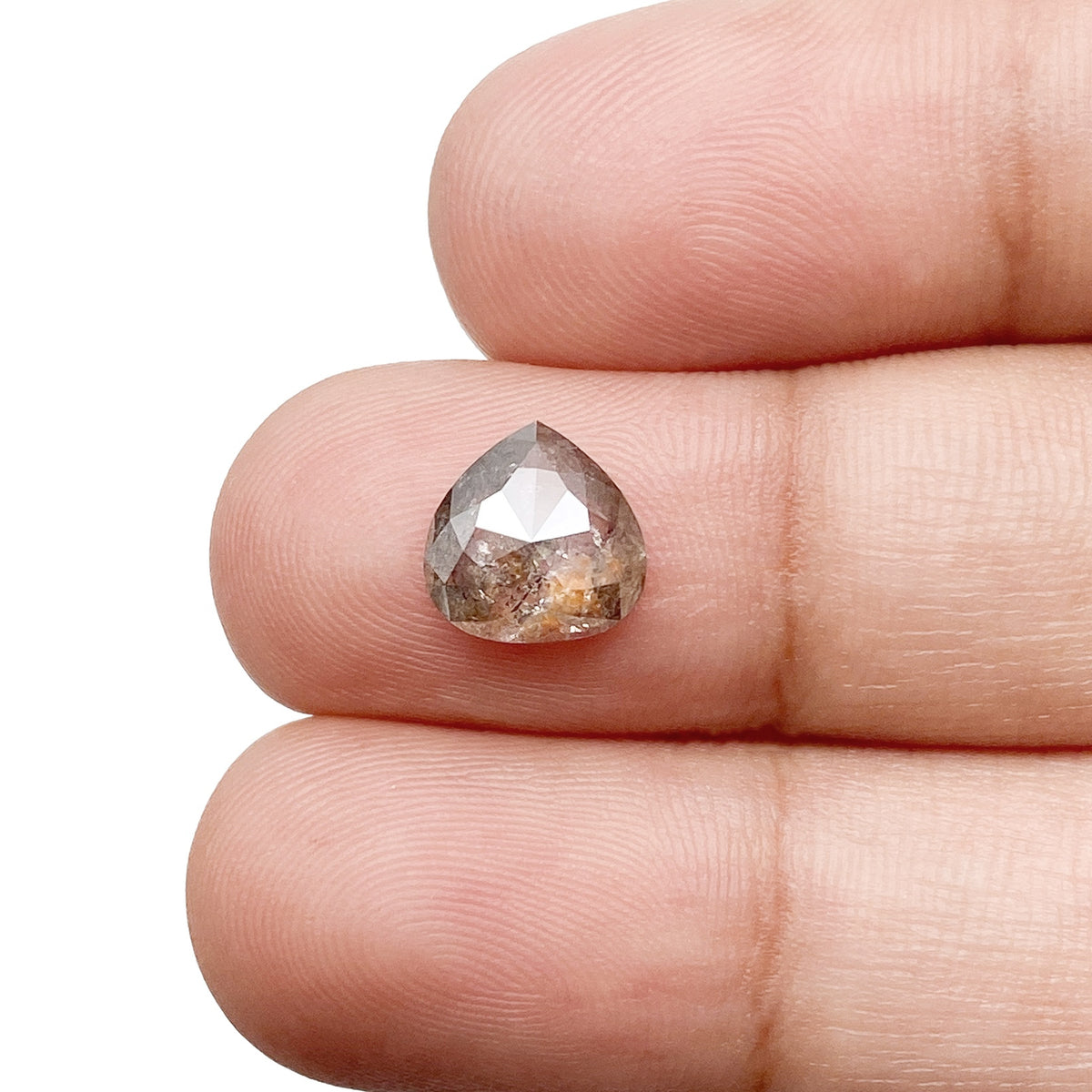 1.49ct | Rustic Pear Shape Rose Cut Diamond - Modern Rustic Diamond