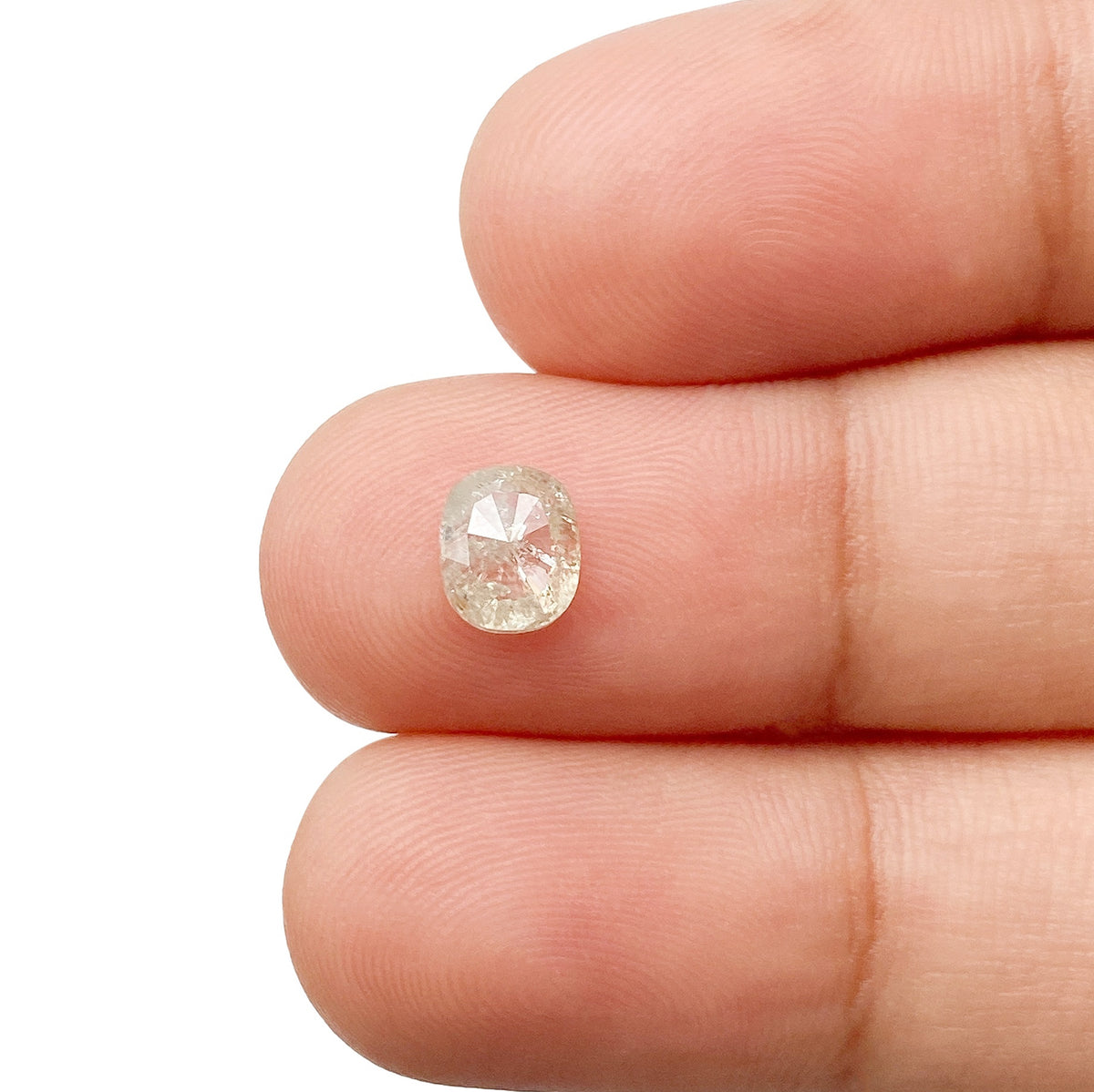 0.59ct | Rustic  Cushion Shape Rose Cut Diamond - Modern Rustic Diamond
