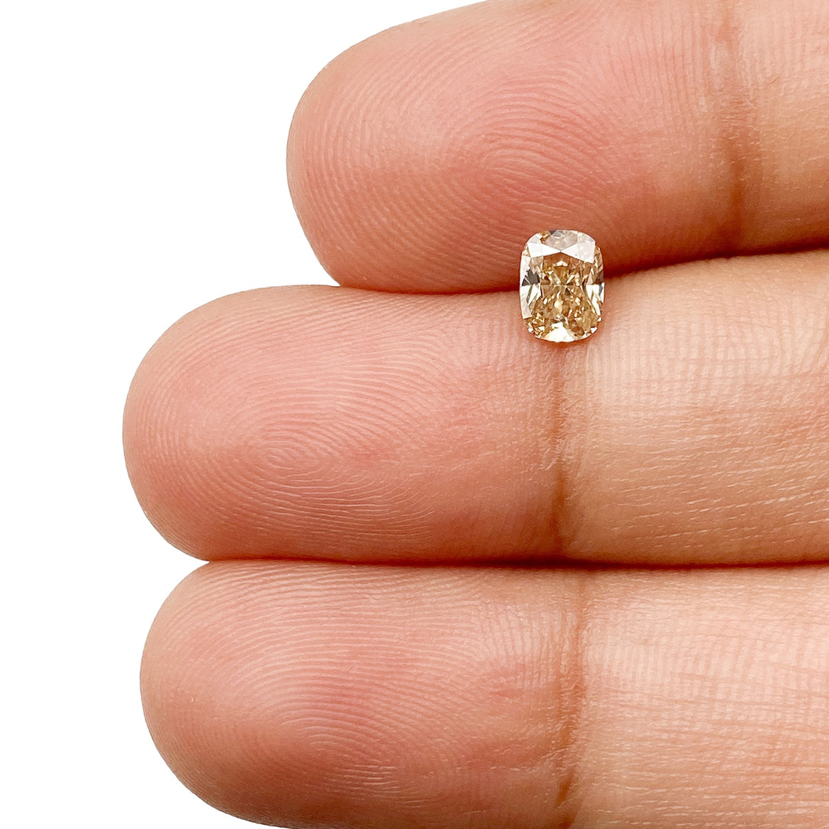 0.43ct | Champagne SI Cushion Shape Brilliant Cut Diamond - Modern Rustic Diamond