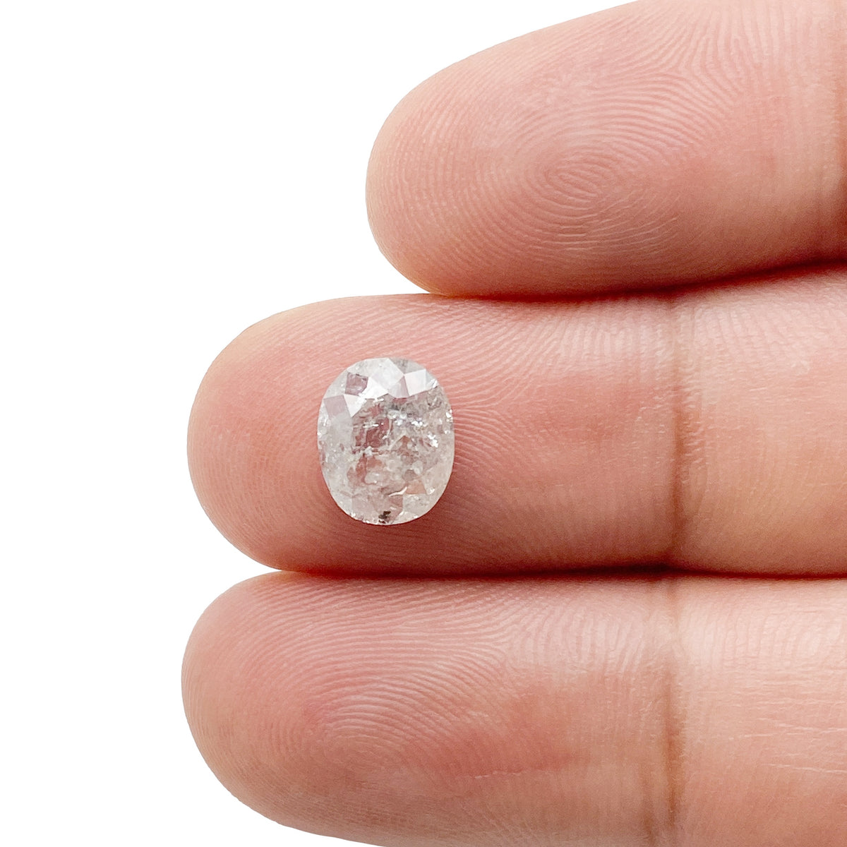 1.29ct | Rustic Oval Shape Rose Cut Diamond - Modern Rustic Diamond