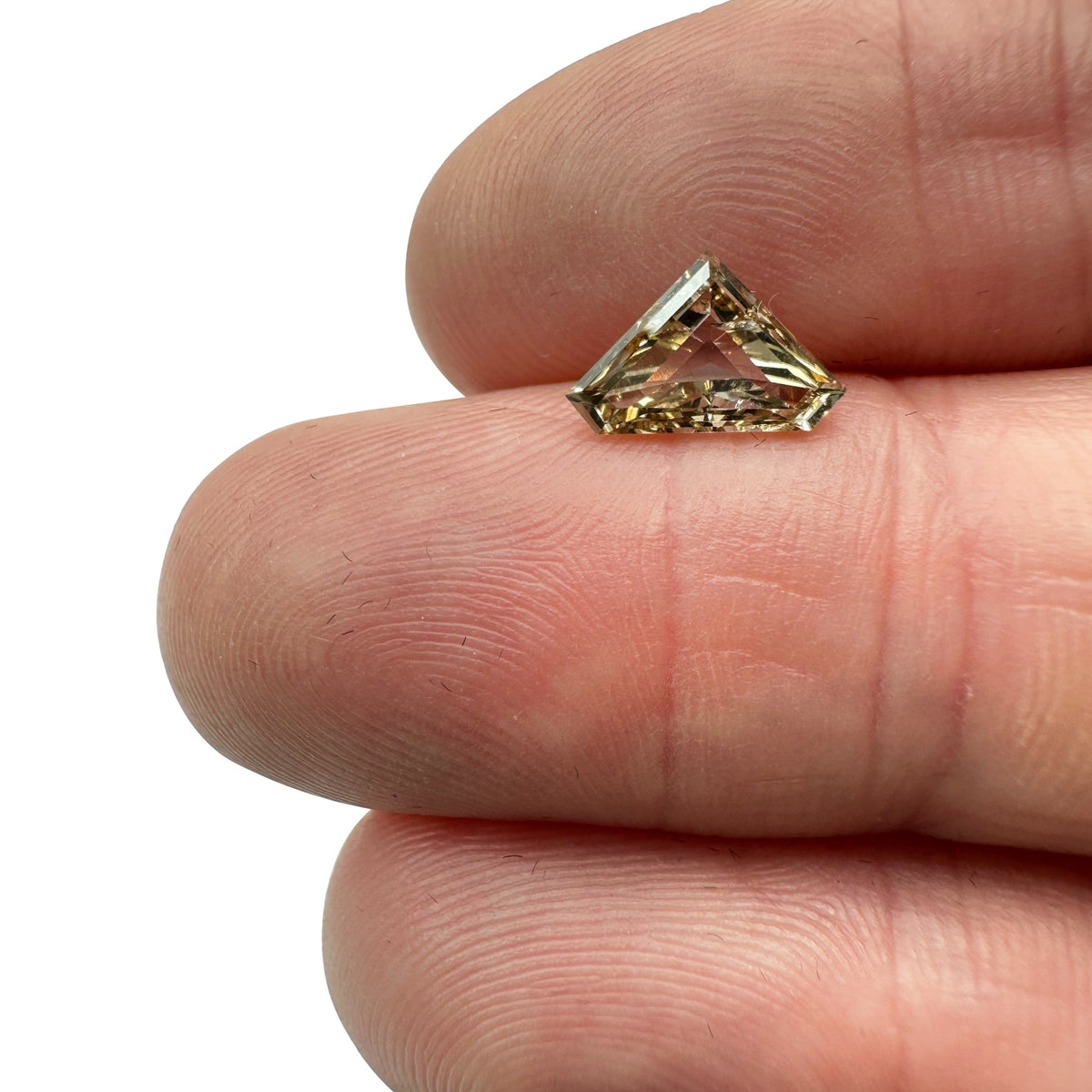 1.07ct | Champagne SI Shield Shape Rose Cut Diamond - Modern Rustic Diamond