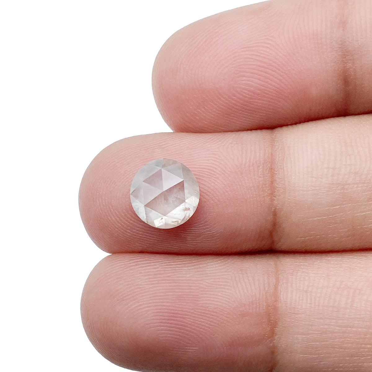 1.81ct | Salt &amp; Pepper Round Shape Rose Cut Diamond - Modern Rustic Diamond