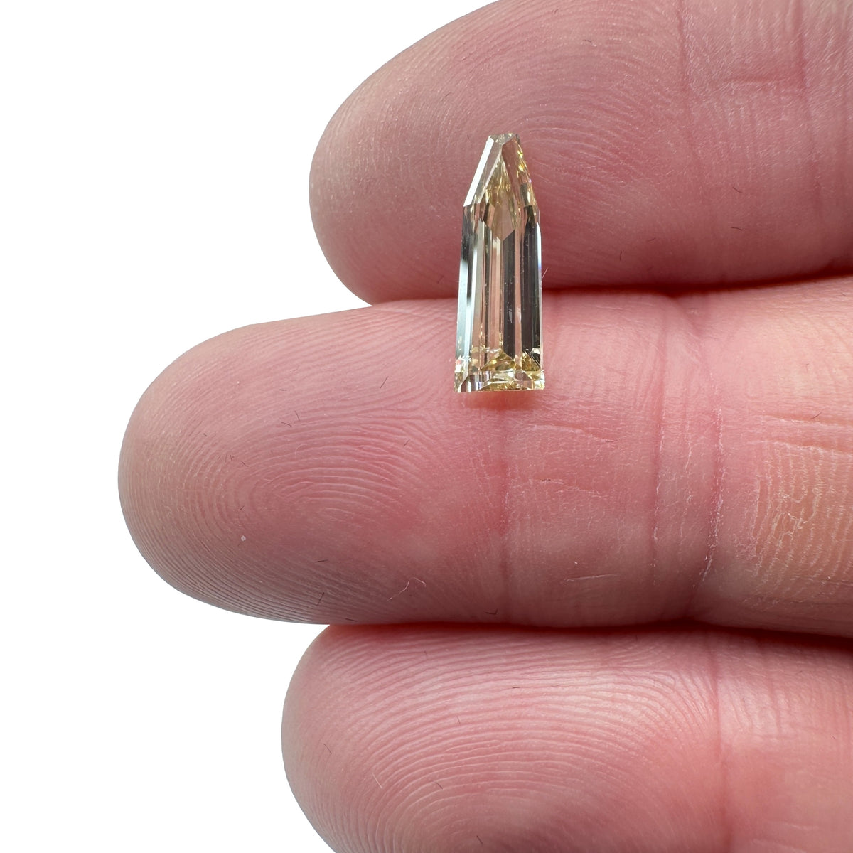1.39ct | Champagne VS Bullet Shape Step Cut Diamond - Modern Rustic Diamond