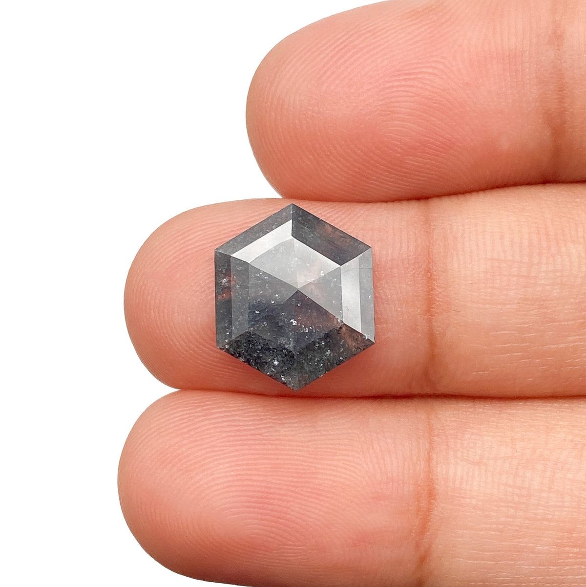 2.26ct | Rustic Hexagon Shape Rose Cut Diamond - Modern Rustic Diamond