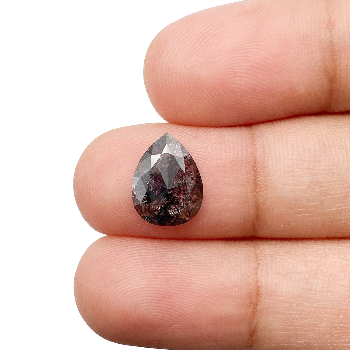 1.38ct | Rustic Pear Shape Rose Cut Diamond - Modern Rustic Diamond