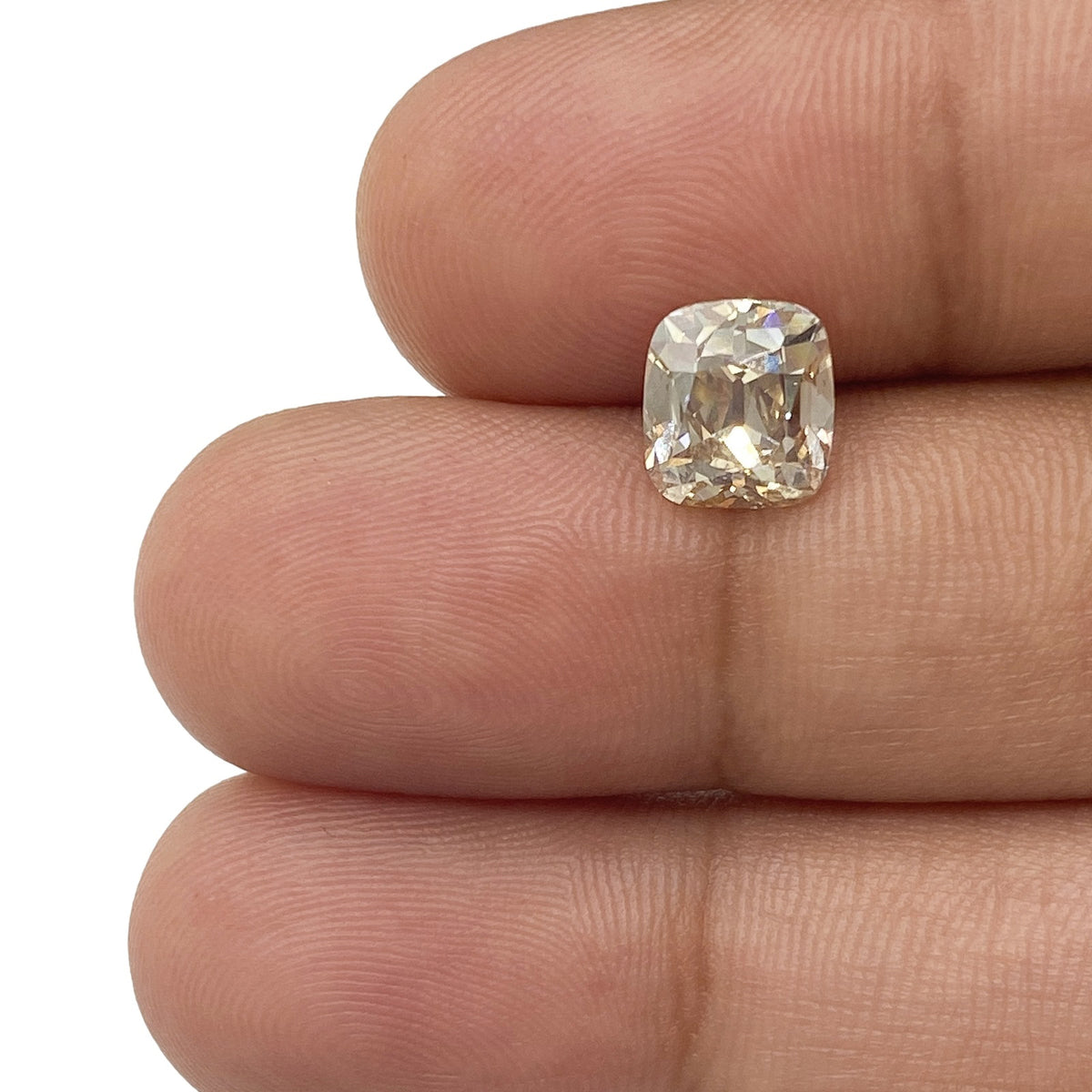 1.76ct | S-T/VS2 Cushion Shape Old Mine Cut Diamond (GIA) - Modern Rustic Diamond