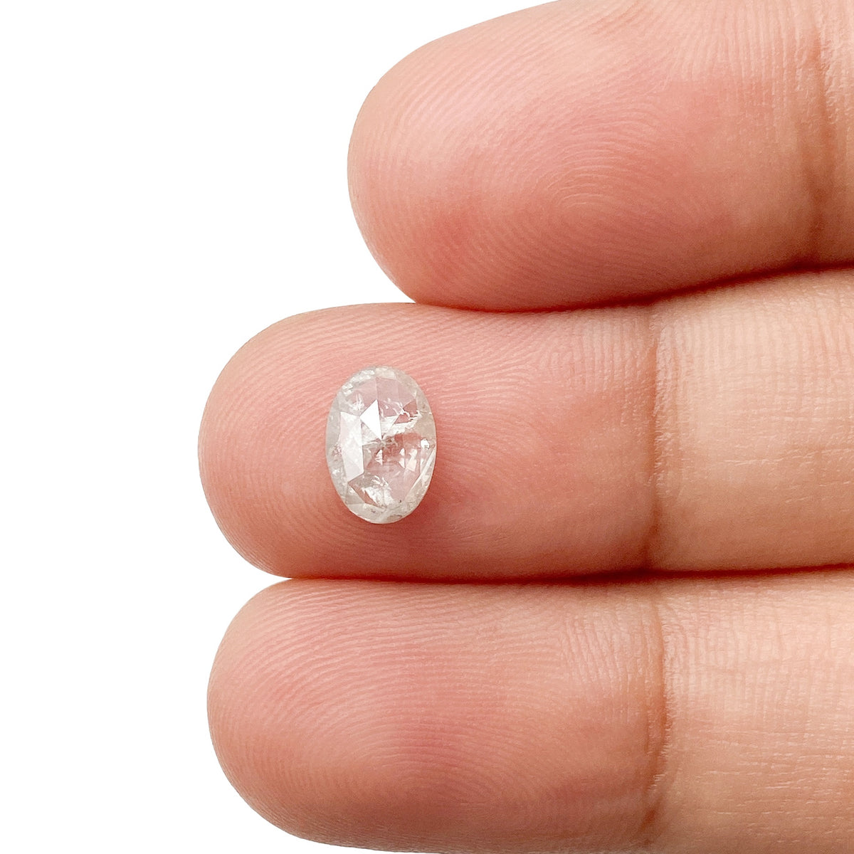 0.78ct | Rustic Oval Shape Rose Cut Diamond - Modern Rustic Diamond