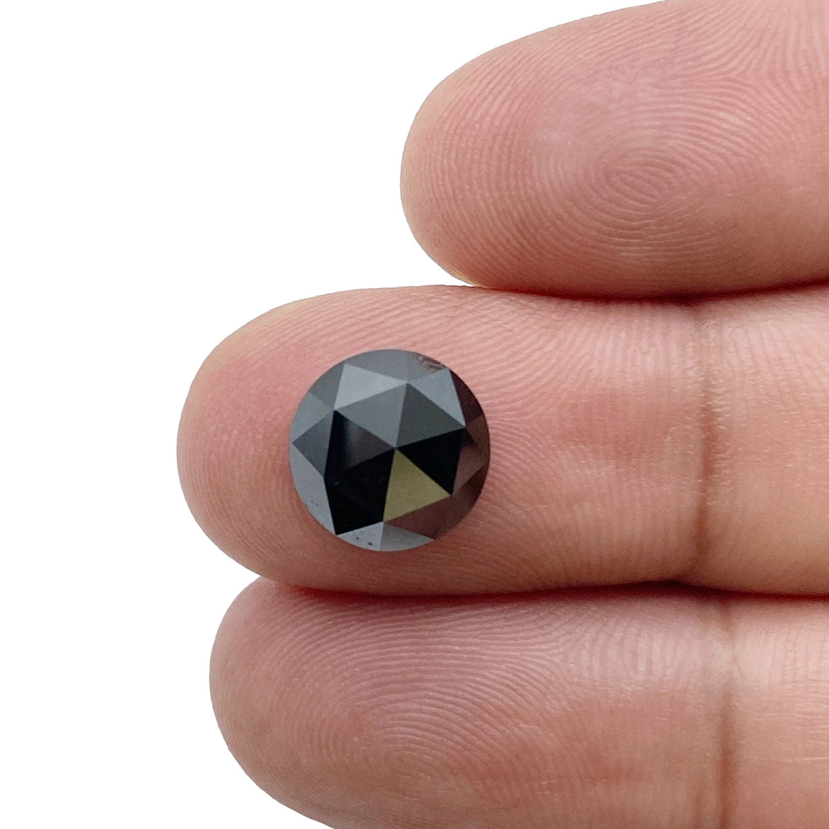 2.93ct | Black/ Round Shape Rose Cut Diamond-Modern Rustic Diamond