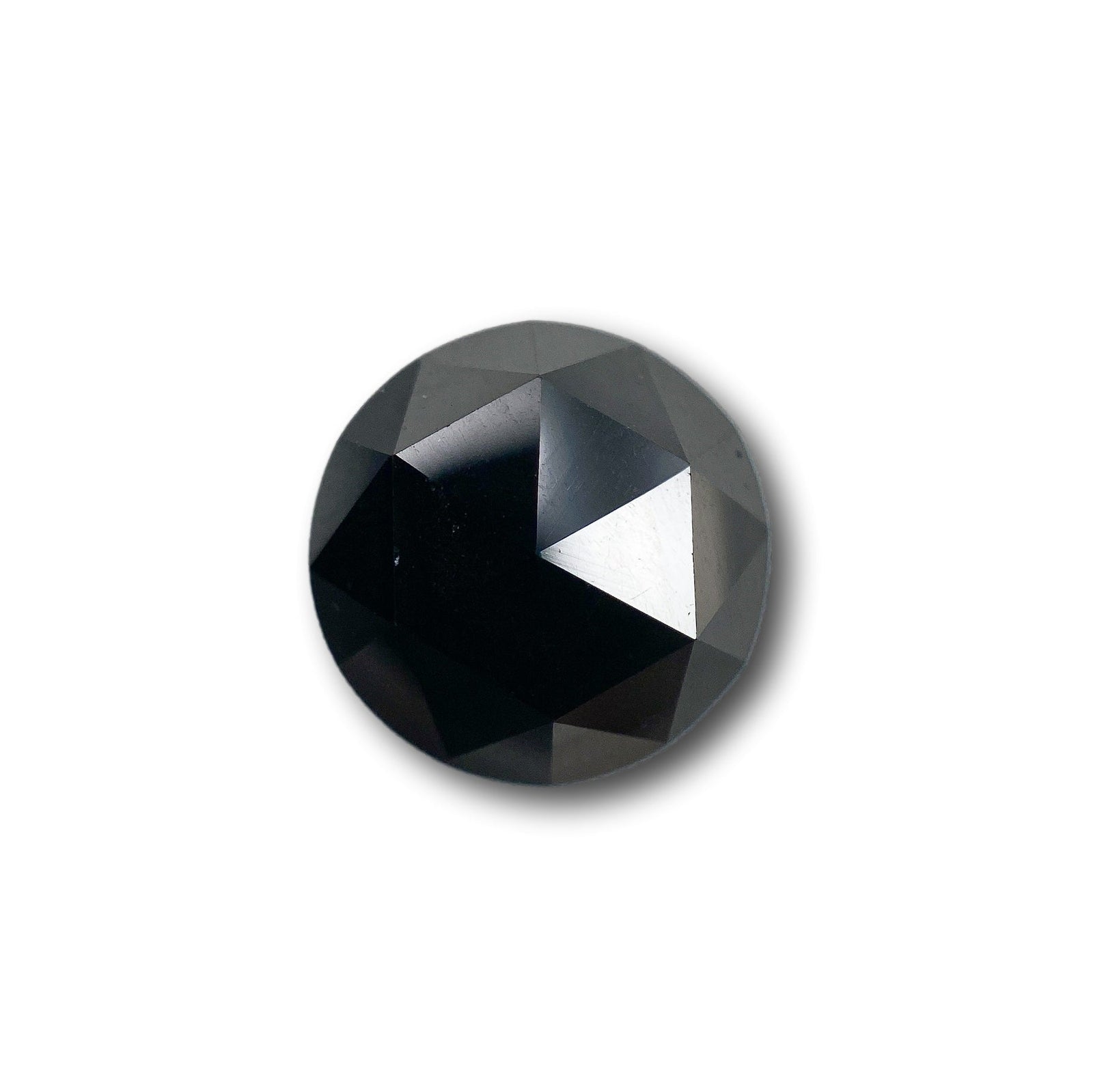 2.93ct | Black/ Round Shape Rose Cut Diamond-Modern Rustic Diamond