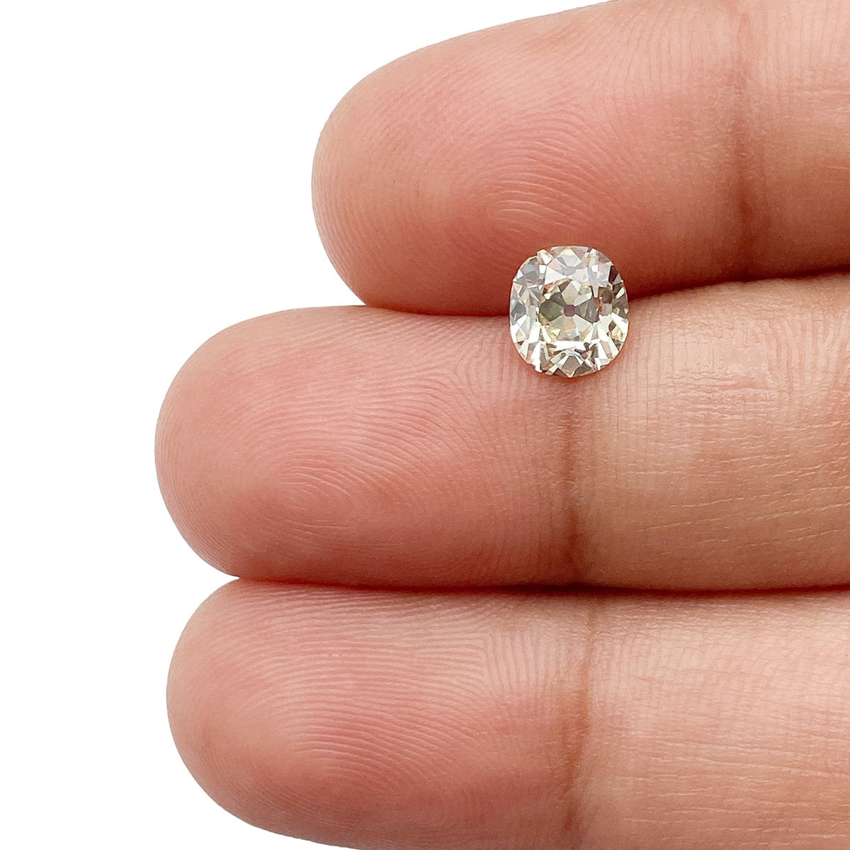1.00ct | Light Color VVS Cushion Shape Old Mine Cut Diamond - Modern Rustic Diamond