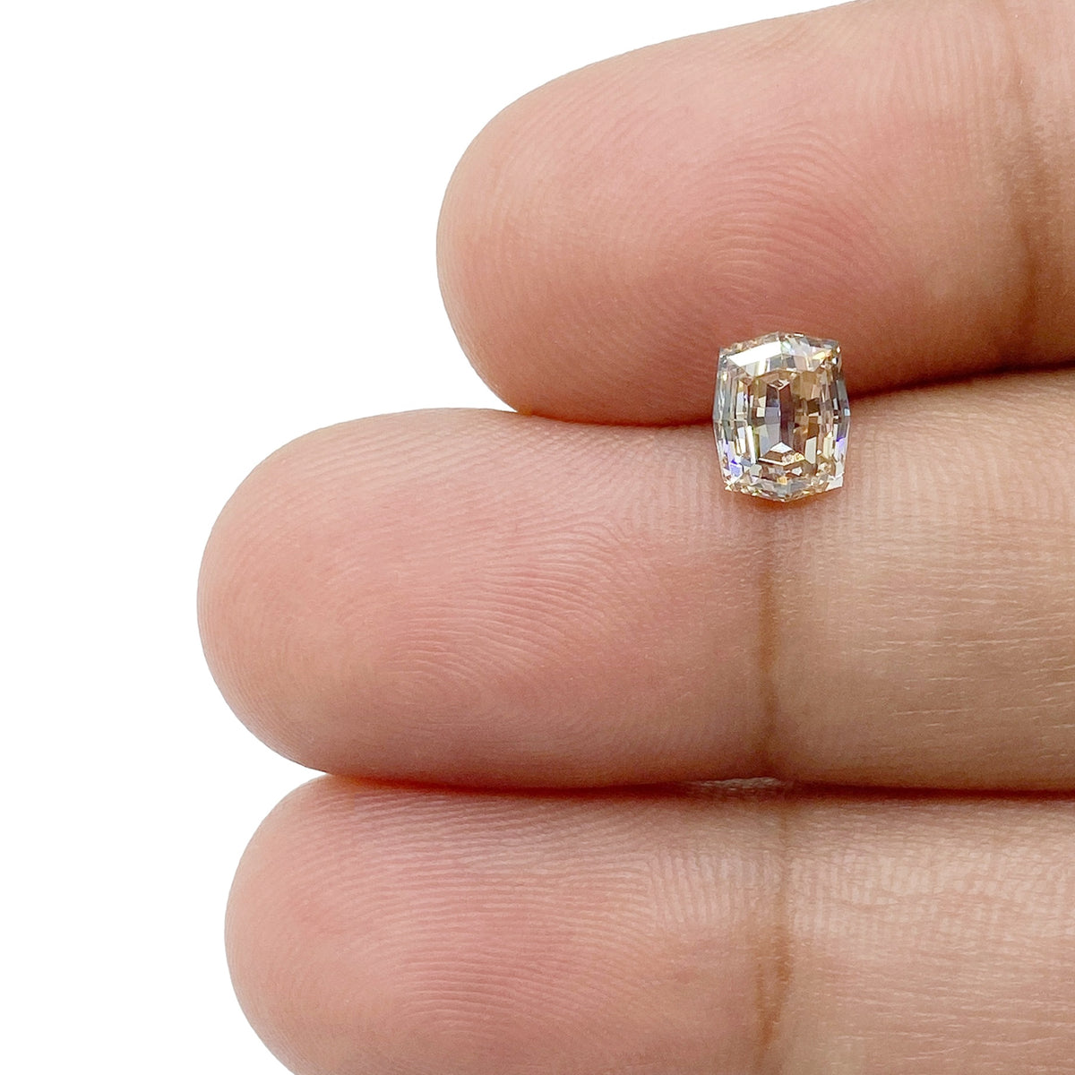 0.91ct | Champagne VVS Octagonal Shape Step Cut Diamond - Modern Rustic Diamond