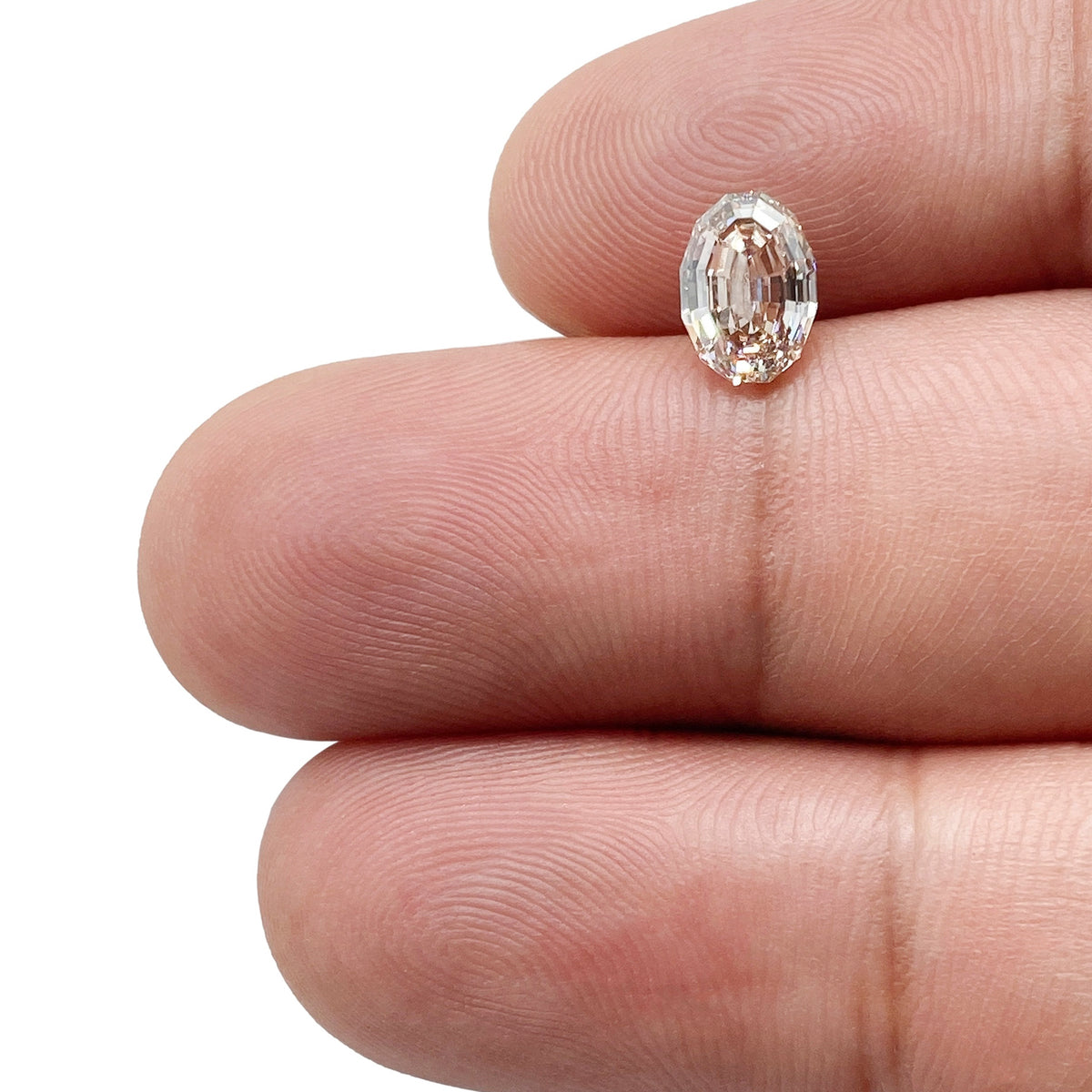 1.23ct | Champagne VVS Oval Shape Step Cut Diamond - Modern Rustic Diamond